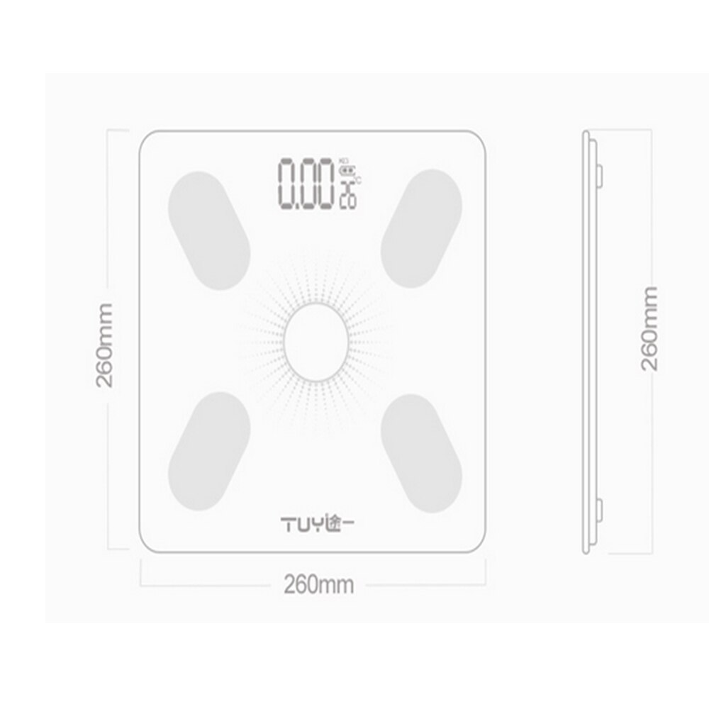 Bluetooth intelligent electronic human health scale weight measurement body fat scale