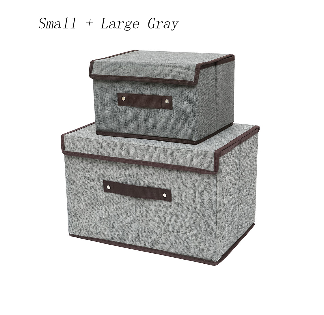 1-2Pcs Clothing Storage and Organization Sundries Organizer for Underwear Dustproof Non-woven Multi-function Foldable Box Home: Brown
