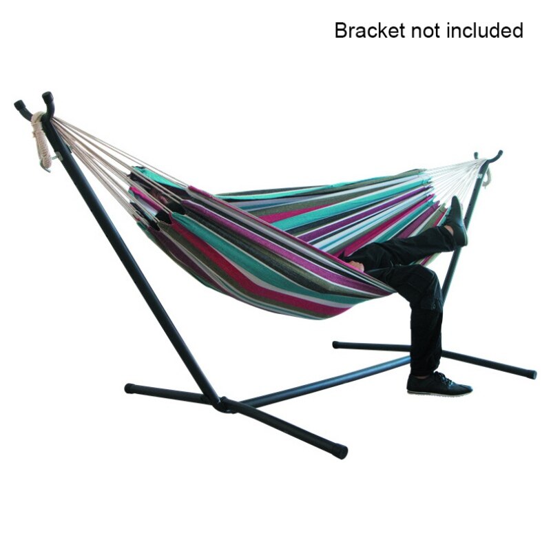200*150 cm Portable Hammock Outdoor Garden Sports Home Travel Camping Swing Canvas Stripe Hang Bed Hammock