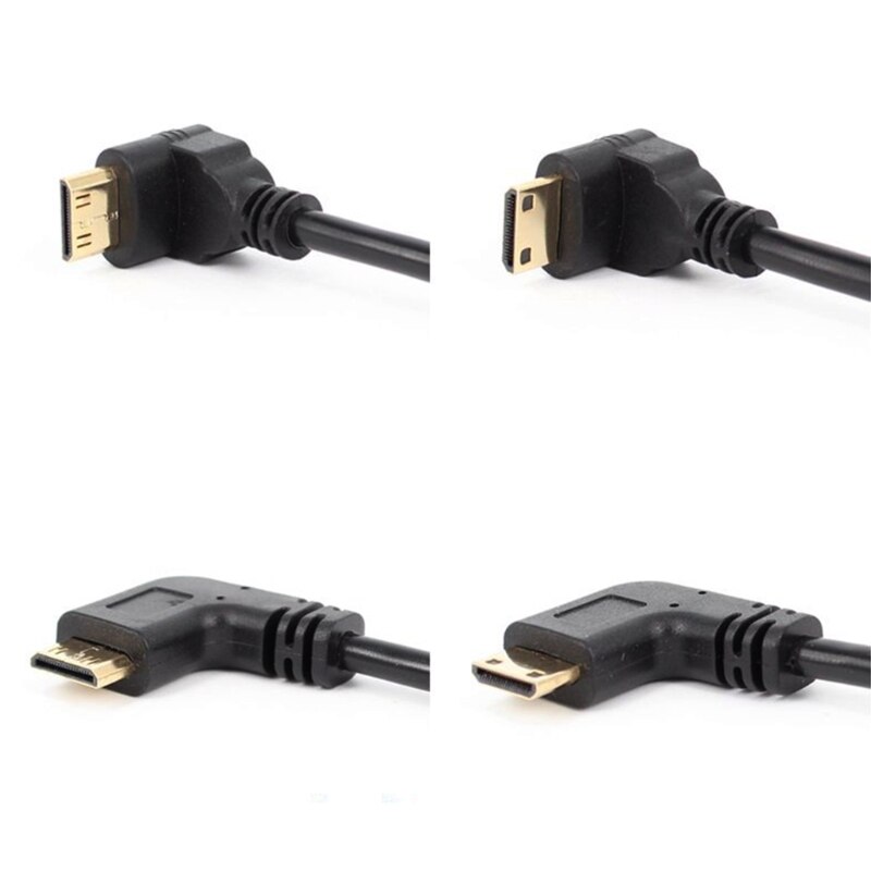 90 Graden Haakse Mini Usb Hdmi Male Naar Hdmi Female Extension Data Kabel 21Cm