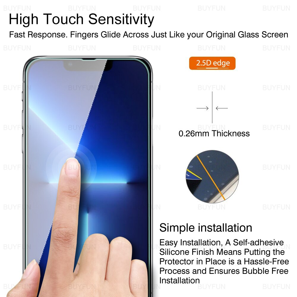 3in1 Front Screen Protector Voor Iphone 13 Pro Max 3D Camera Beschermende Glas Op Voor Apple Iphone 13 Iphon 13 mini Glas Film