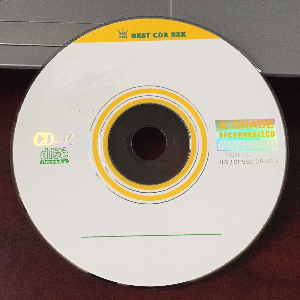 50 discs A+ Yellow Blank Printed 52x Blank 700 MB CD-R