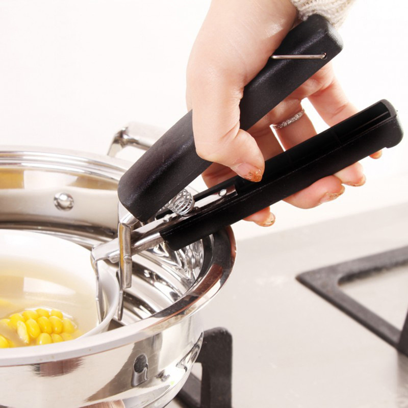 Fad tallerken skål clip retriever tang silikone håndtag skål holder fad klemme gryde gryde klip køkken værktøj tilbehør