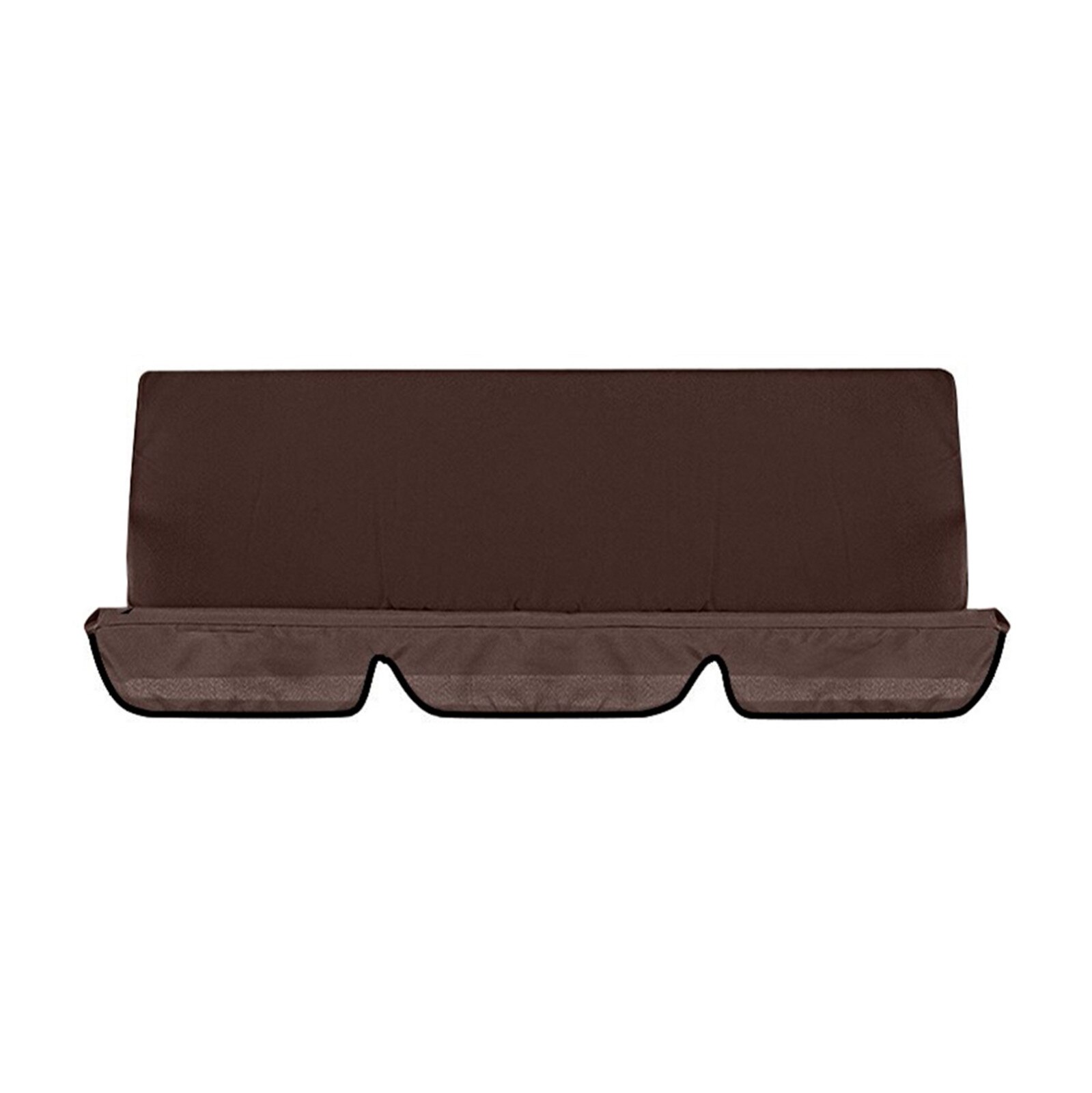 Swing Chair Cover Cushion Garden Patio Seat Replacement Outdoor 3 Seater Hammock Waterproof Dustproof Pads: Coffee 