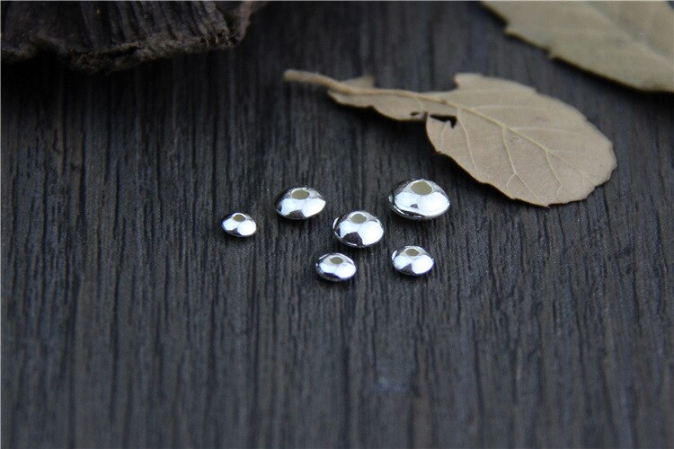 5pcs 925 Sterling Silver Oval Space Loose Beads 4mm 5mm 6mm 7mm Handmade Fine Bracelets Charm Metal Beads DIY Jewelry Making