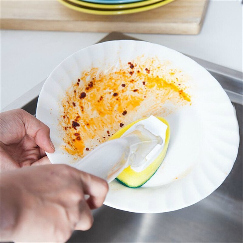 Herramienta de lavado de platos, cepillo de limpieza de jabón con mango recargable, esponja de limpieza de cocina, accesorios de herramientas de limpieza de ventanas