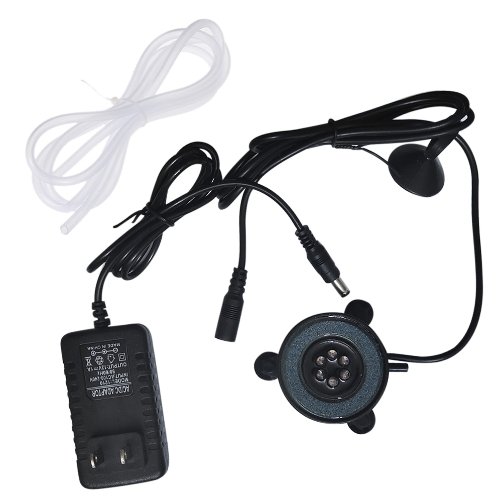 LED Air Bubble Light Underwater Submersible Fish Tank Light Color Changing Aquarium Air Bubble Lamp Aeration tools: US