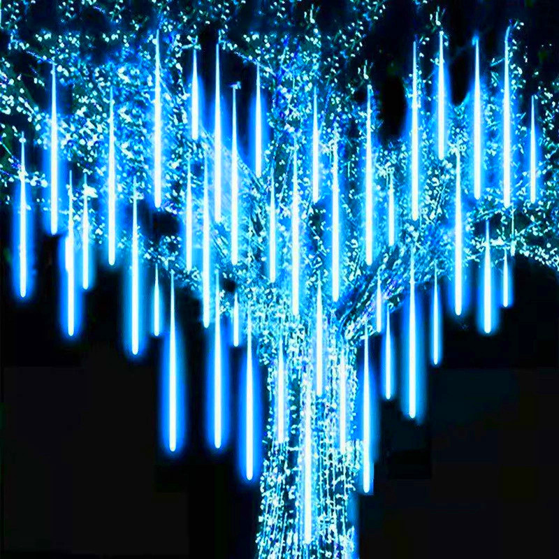 Lumière Led solaire extérieure pluie de météores lumières étanche décor de jardin guirlande de rue extérieure nouvel an décoration de noël