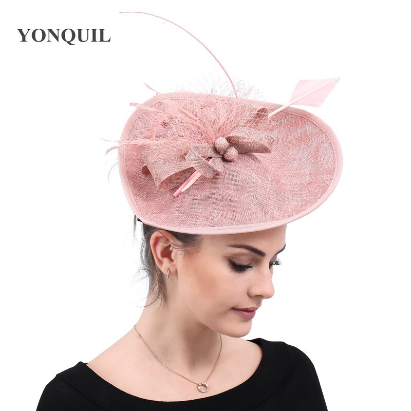 Linen Flowers Wedding Derby Hats Veils And Fascinators Bridal Hats With Face Veil Women&#39;s Formal Party Dinner Hair Accessories