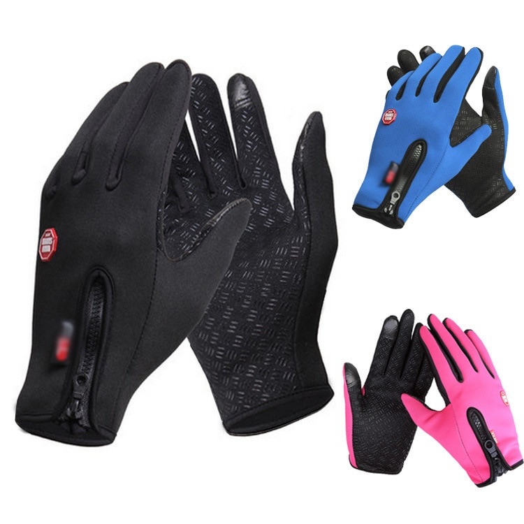 Guantes Térmicos con pantalla táctil Unisex, para invierno, ciclismo, esquí, Camping, senderismo, motocicleta, dedo completo