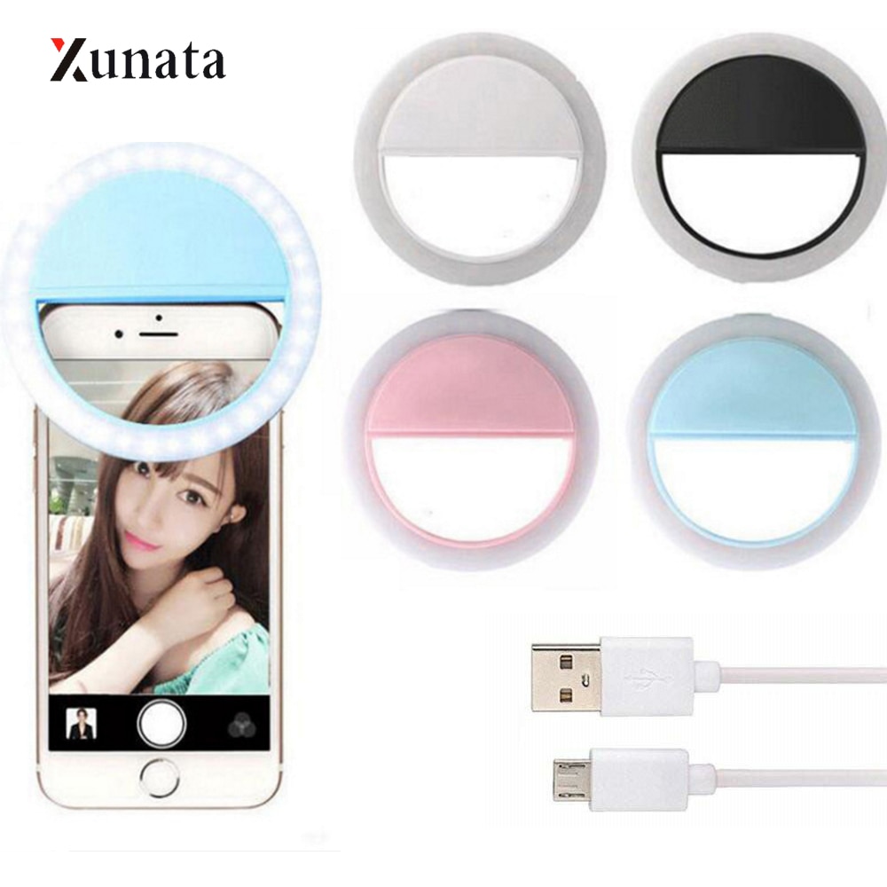 XUNATA USB LED Selfie Ring Licht Draagbare Telefoon Fotografie Ring Licht Enhancing voor Smartphone Selfie Enhancing Vullen Lichten