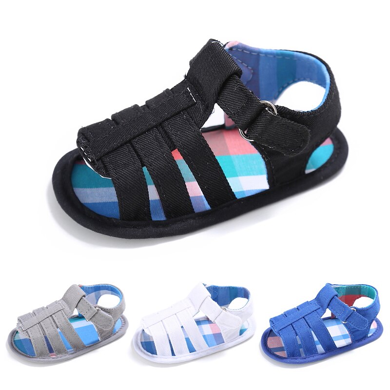 Infant Newborn Baby Boys Soft Sole Sandals Toddlers Summer Canvas Sandal Shoes Cute Baby Boys Shoes 0-18Months