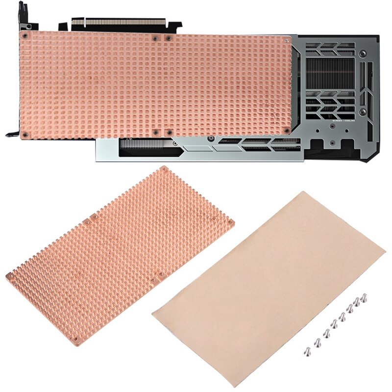 Grafikkarte Zurück Kühlkörper GPU Kühler Kupfer Kühlung Grafikkarten GPU Block Backplate für 3080 3090