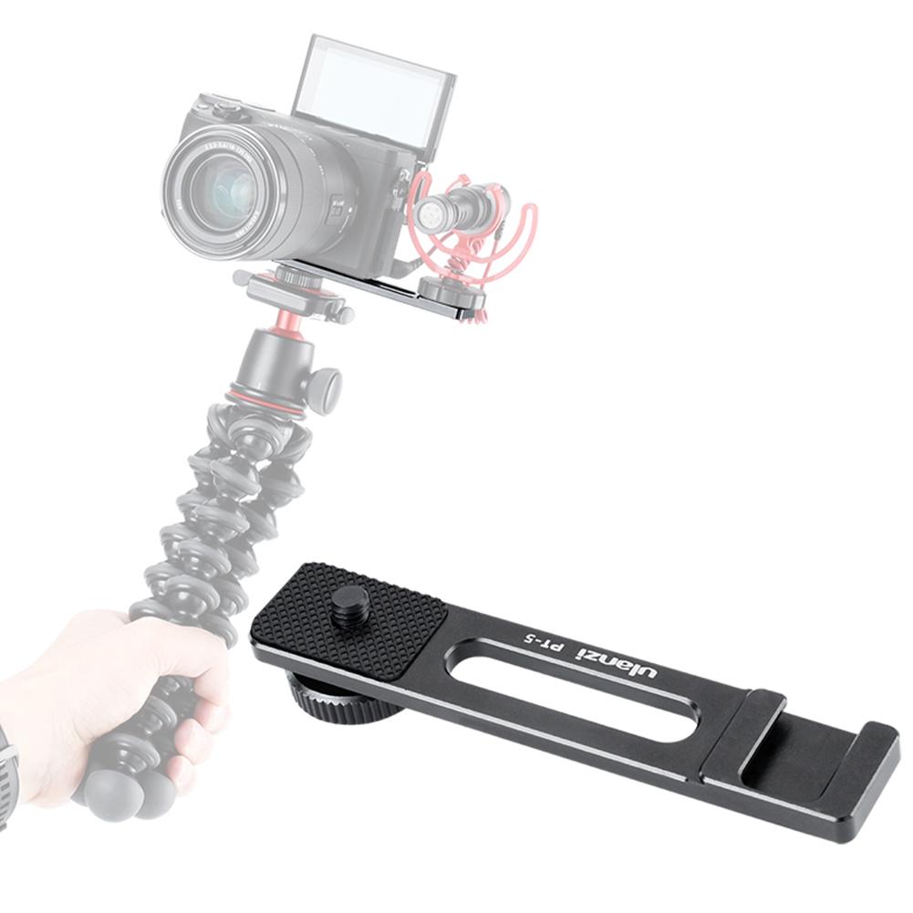 For ULANZI PT-5 Vlogging Microphone Mount Extension Rod Tripod Adapter Bracket Stand For SONY A6400 A6500 A6300 Camera