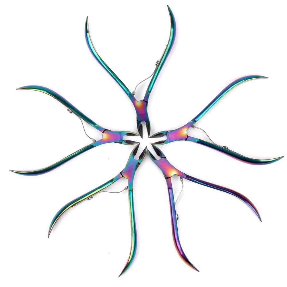 Tijeras de acero inoxidable para cortar cutículas de uñas, cortaúñas para dedos de los pies, cortador de bordes encarnadas, removedor de piel muerta, herramientas de manicura para arte de uñas