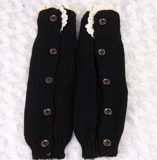 1 Paia Bambine Maglia Scaldamuscoli con Pizzo, ragazze Scaldamuscoli con Bottoni, può indossare venire avvio calzino