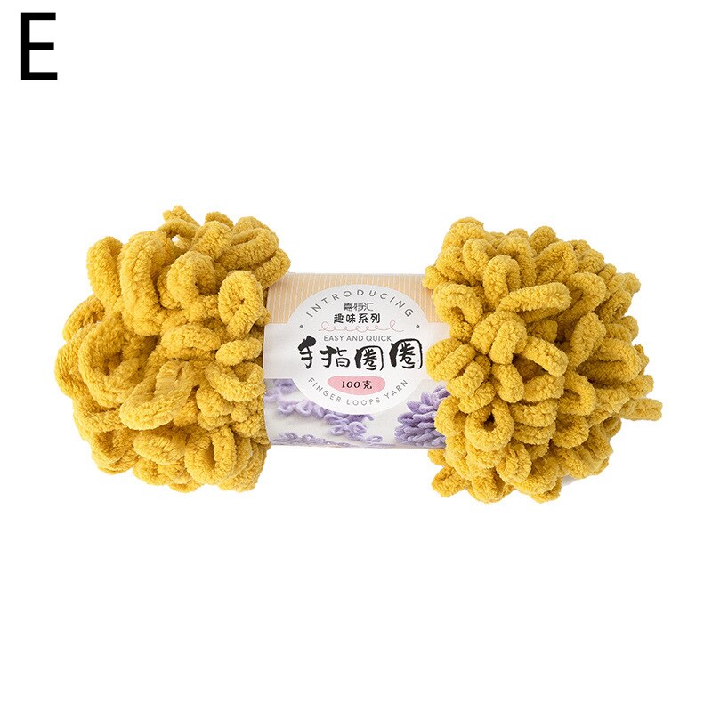 Diy Finger Schleife Garn Hand Strick Heimat Kissen Decke Kreis Linie Dicken Wolle Hand betroffen Gemischt Garn Ring Gesponnen Polyester spielzeug: E