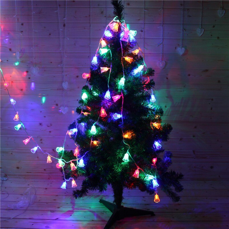 1m 2m LED Decorative String Light Bell Shaped Garland For Christmas Lights Outdoor Wedding Party Decoration HQ