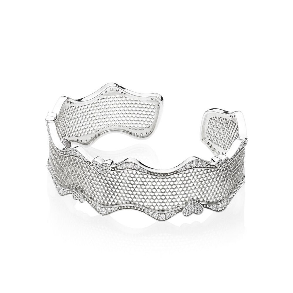 Pulsera de amor con nudo infinito para mujer, abalorio de 100% Plata de Ley 925 brillante, de joyería Original para mujer: 6 / 16 cm