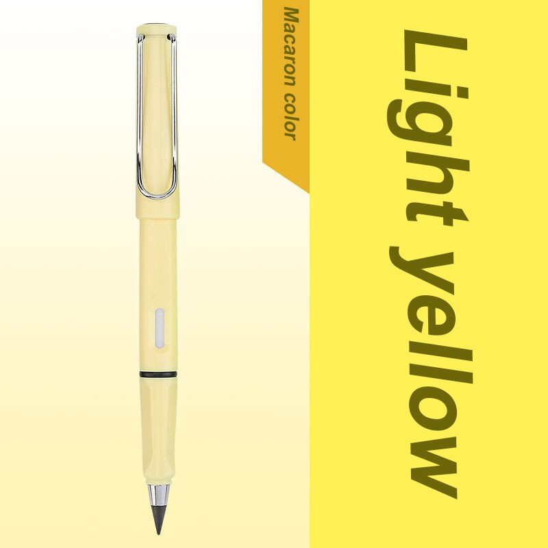 1 pces preto tecnologia sem moagem sem tinta estudantes usam lápis permanentes não pode terminar a escrita e não é fácil de quebrar: light yellow