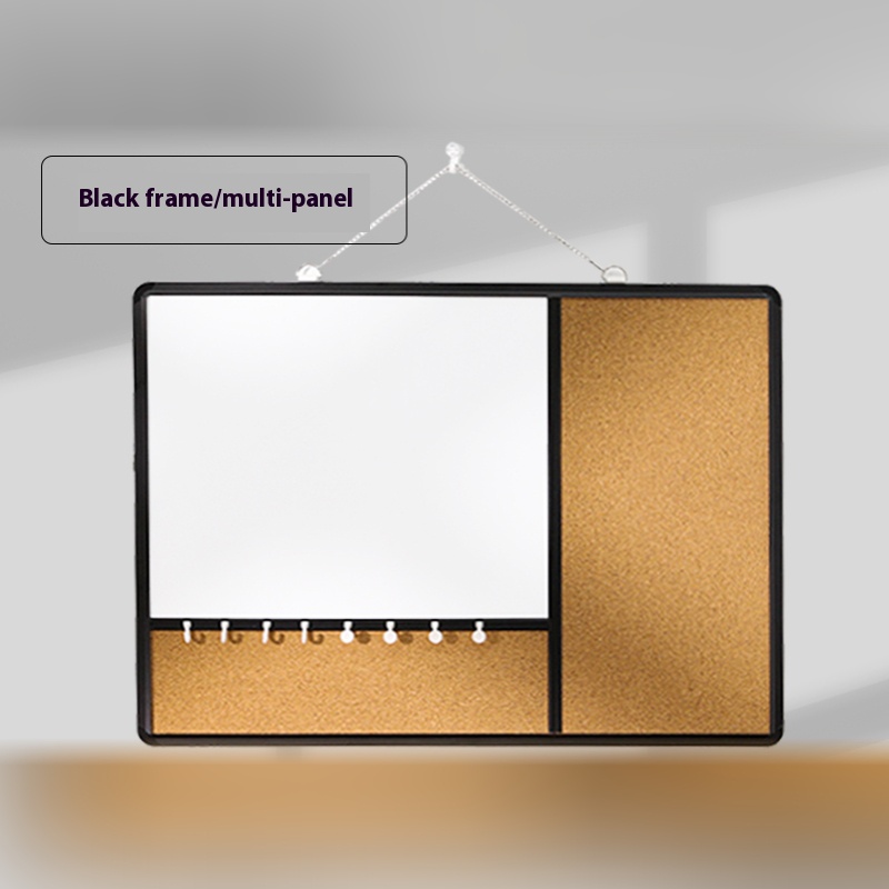 Funido gesplitst zwart frame kurk whiteboard combinatie - 12x16inch / 16x24inch / 18x24inch / 20x28inch magnetisch prikbord fotowand zichtbord thuiskantoor decoratief bord: 72*36 inches / Optie 1