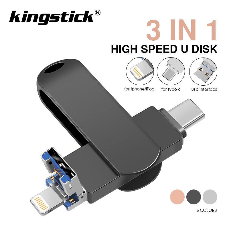 Metalowa pamięć usb flash 128 typ gb-c Pendrive 32gb 64gb Usb3.0 dysk flash dla iPhone X/8 Plus/8/7 Plus pamięć usb