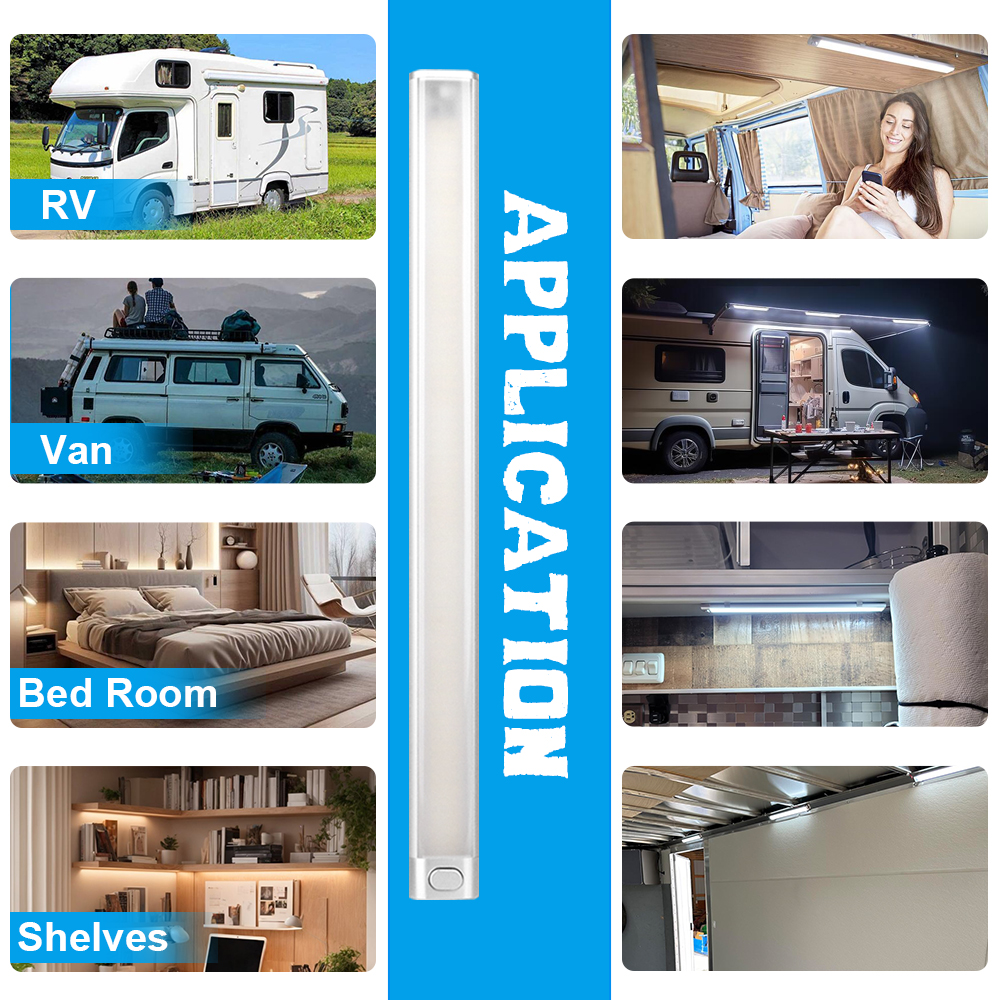 Tira de luces Led para iluminación Interior de coche, lámpara de techo para Camper, furgoneta, RV, SUV, camión de carga, 4x4, barco todoterreno, 168, 120, 6000K