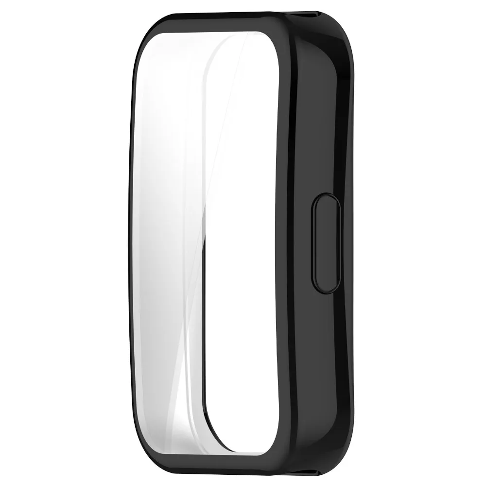 Funda protectora completa de TPU para reloj inteligente, carcasa suave antiarañazos, accesorios protectores de pantalla para Huawei Band 9 y 8, 1 unidad: Black Yellow