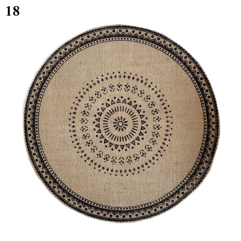 Coffee Cup Mats Woven Placemats Printed Jute Placemats Tassel Placemat Vase Cushions Furniture Decoration Heat Insulation: 18