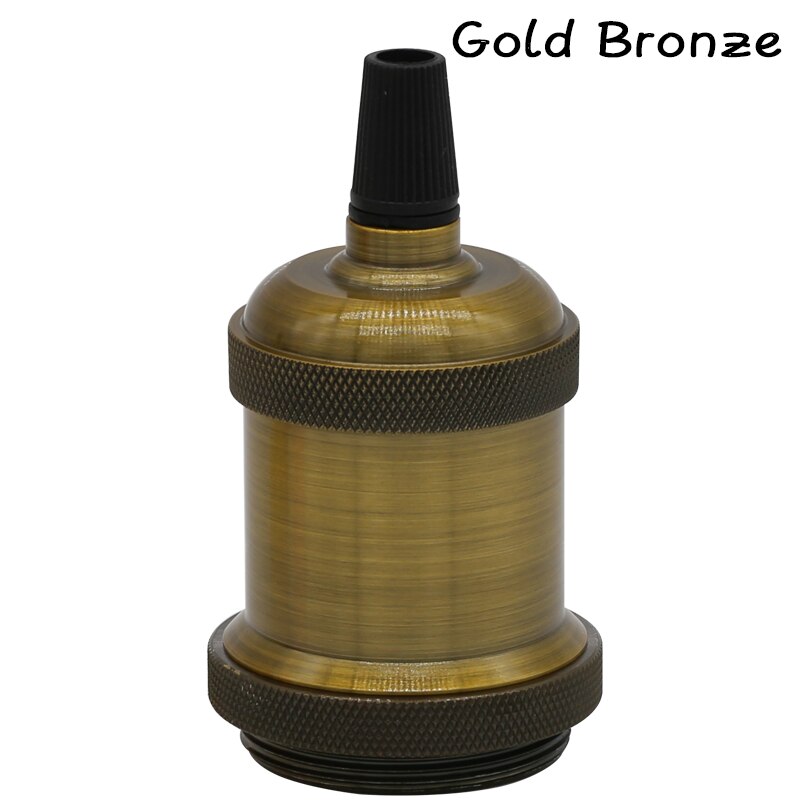 Jahrgang retro Edison Lampe E27 Buchse Anhänger Lichter Birne Buchse Schraube Basis Aluminium Licht Industrie retro Lampe Halfter Montage: Gold Bronze-