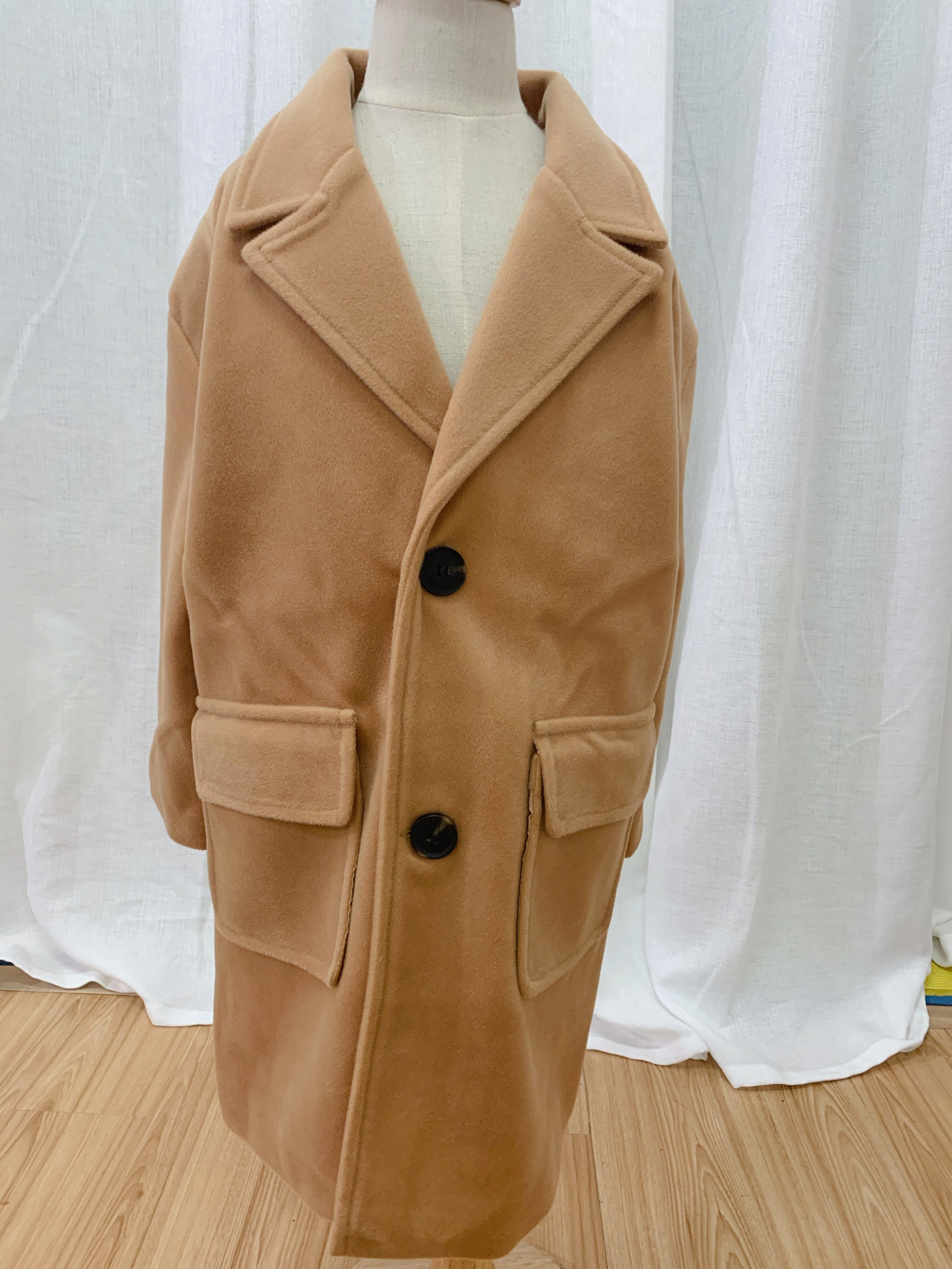 Outono inverno meninas casaco de lã moda alta qualidade casaco de lã para meninas crianças outerwear jaqueta de lã