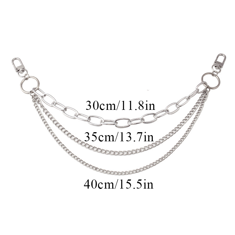 Cadena de Metal multicapa para bolso, asas DIY, mariposa, corazón, estrella, colgante, cadena de bolso de hombro, accesorios de bolsa de repuesto, cadena de perlas: Rose Gold