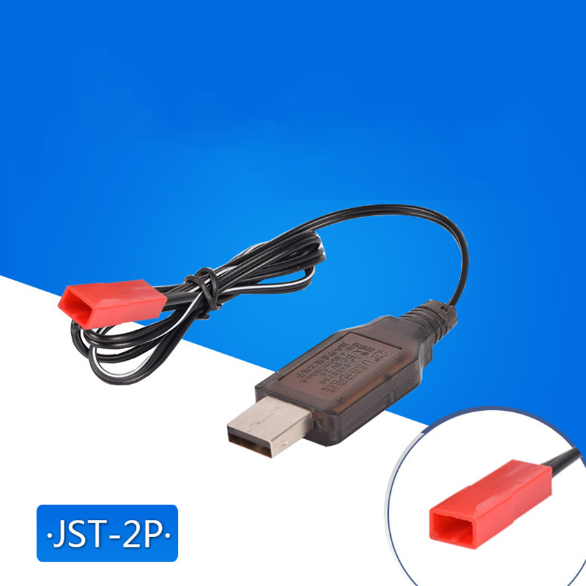 Câble de chargeur USB 4.8V JST-2P, IC protégé pour batterie ni-cd/Ni-Mh RC jouets voiture bateau Robot pièces de rechange