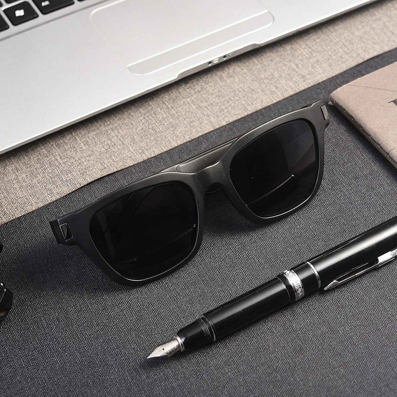 Smart Bluetooth Wireless Bone Conduction Earphones Polarized Sunglasses Waterproof Sports Anti-Blue Glasses