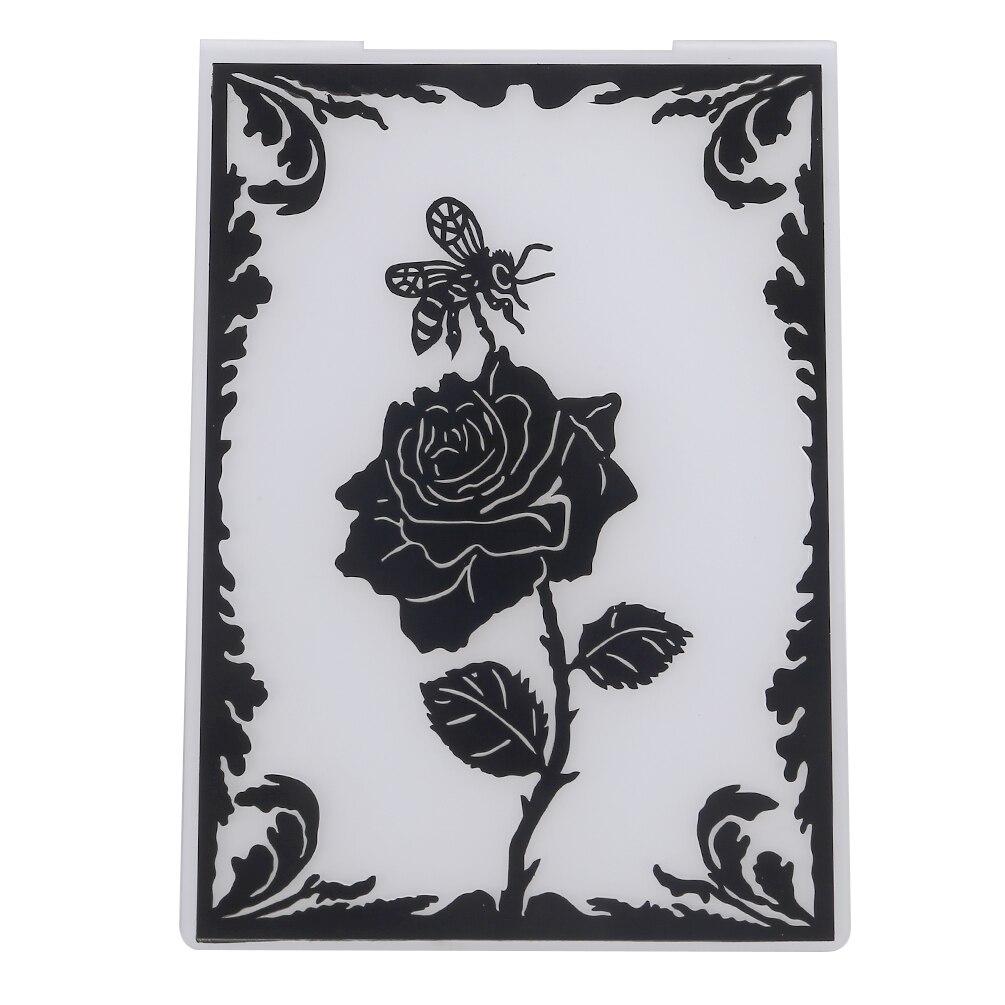 Bee Flower Embossing Folders Collection of White Folders for Scrapbook Folder for Scrapbook DIY Album Card Plastic Template: Default Title