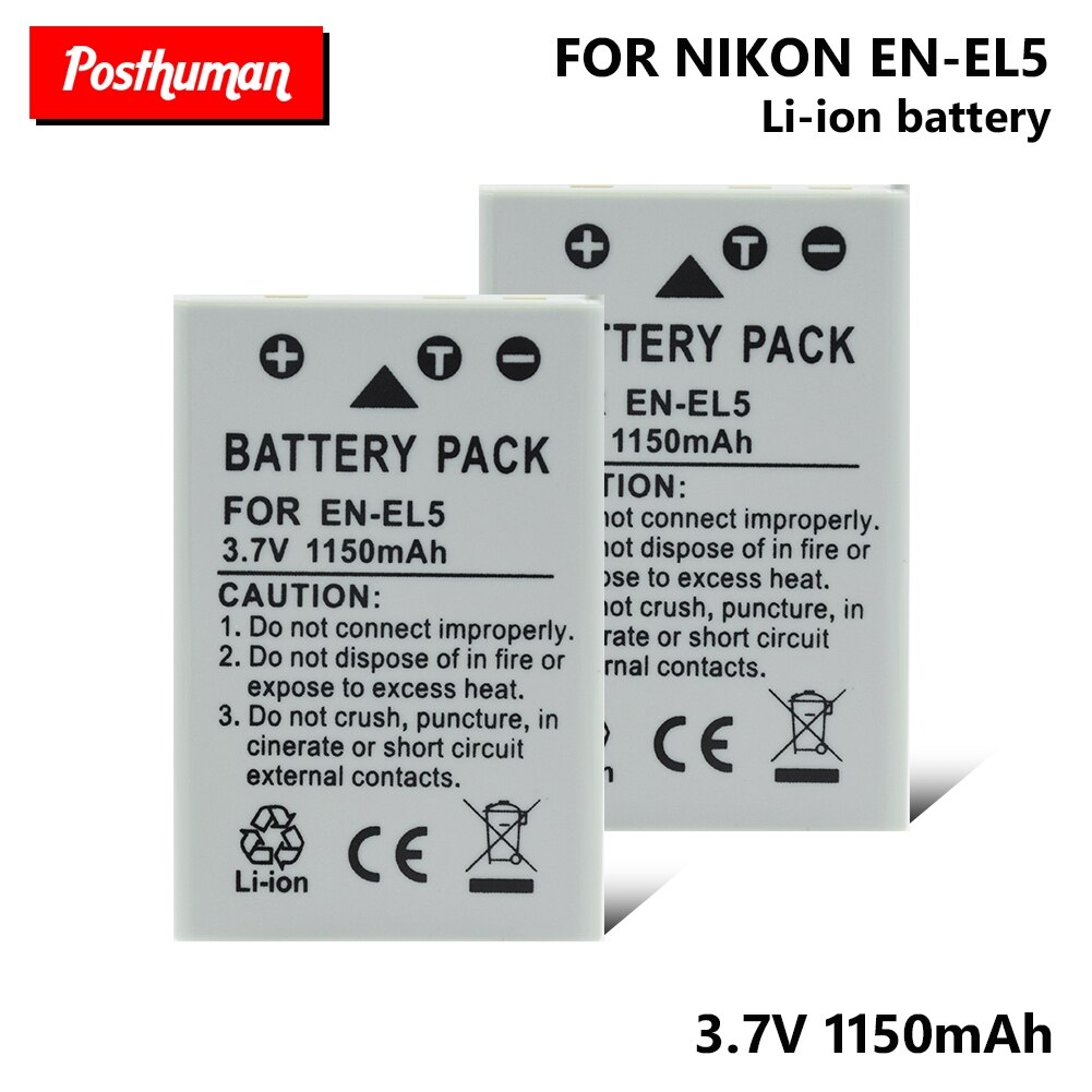 Vervanging Batterijen EN-EL5 En EL5 Batterij Voor Nikon Coolpix 3700 4200 5200 5900 7900 1150Mah P5100 P6000 P80 P90 p100 P500