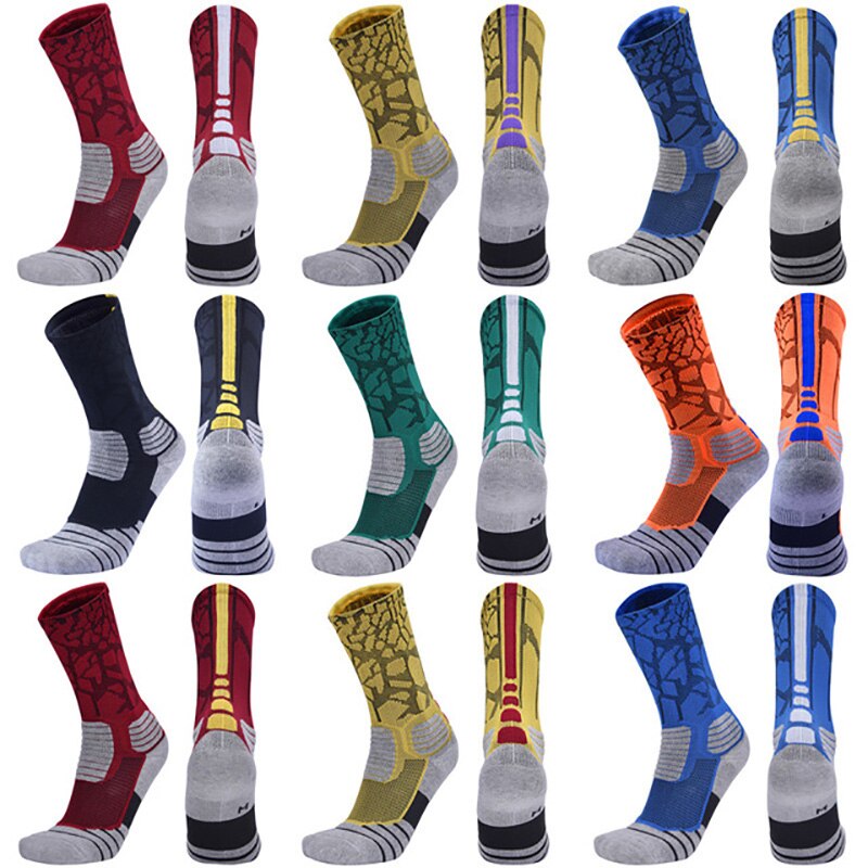 Men Outdoor Sports Elite Basketball Socks Men Cycling Socks Compression Socks Cotton Towel Bottom Men's Socks