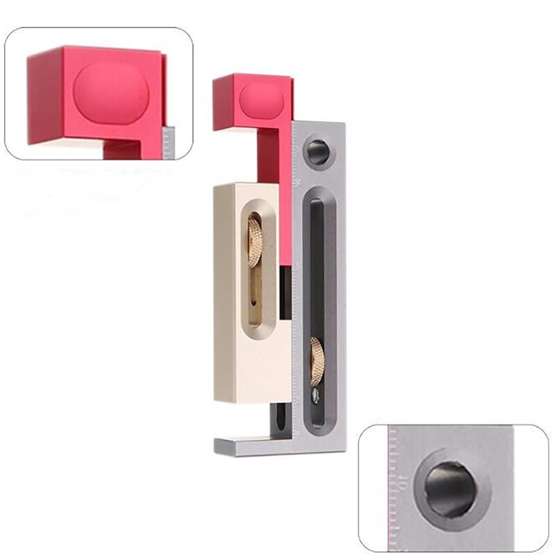 Three-Color Sliding Table Saw Slot Adjuster Mobile Measuring Block Length Compensation Woodworking Tool