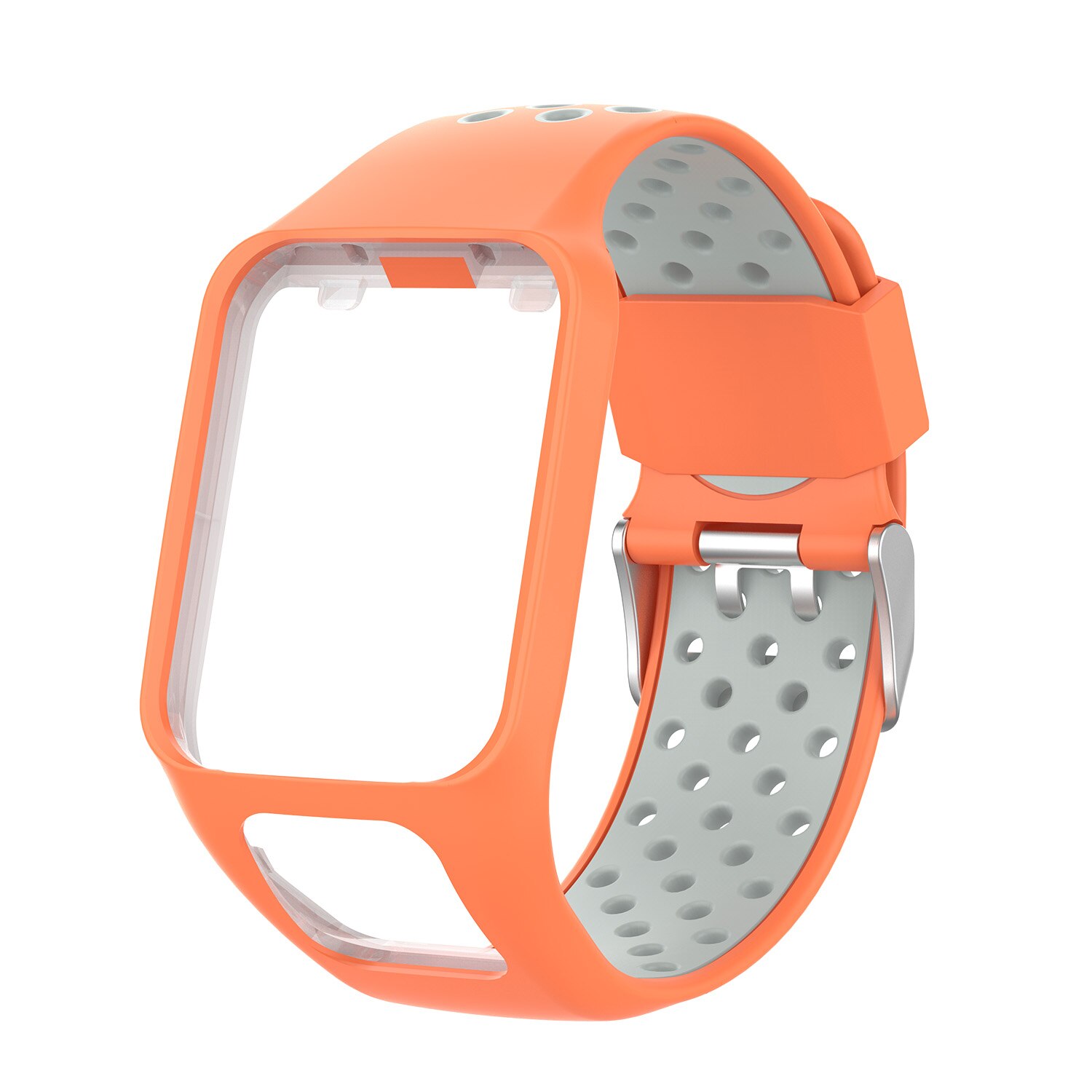 Silikon Band Strap Für Tomtom Runner 2/3 Sport Uhrenarmbänder TPE Handgelenk Gurt Für Tomtom Adventurer/Golfer 2/Funken/3 musik Armband: Orange gray