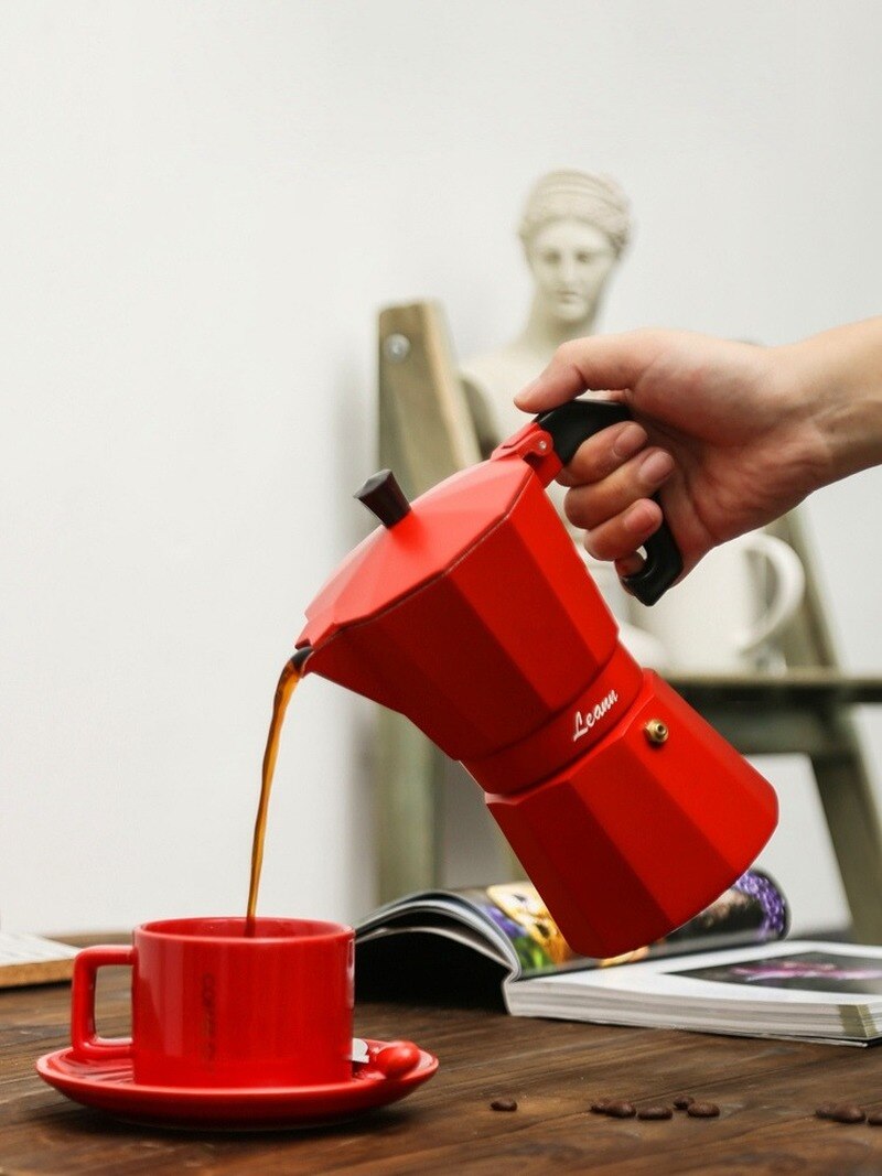 Aluminium 6 kopjes /300ml koffiezetapparaat aluminium materiaal koffiekannen mokkapot mokka koffiezetapparaat  v60 koffiefilter espressomachine