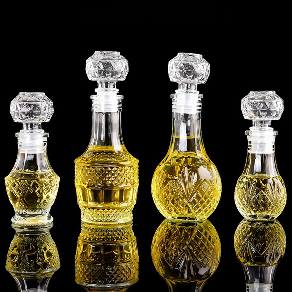 Glas Weinflasche Mini Whiskey Dekan ter Glasflasche mit Schraub verschluss Parfüm Glasbehälter handgemachte DIY flaschen