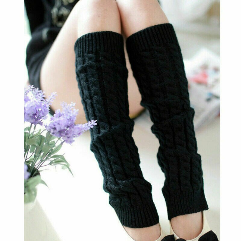 Sexy Women Leg Warmer Winter Warm Knee High Knit Crochet Legging Boot Slouch