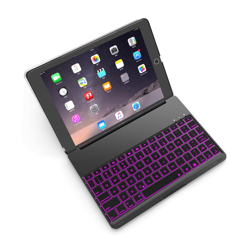 Drahtlose Bluetooth Tastatur Abdeckung für ipad Air1 ipad 9. 7 neue ipad 9,7 Aluminium licht-emittierende 9.7 &#39;bluetooth tastatur