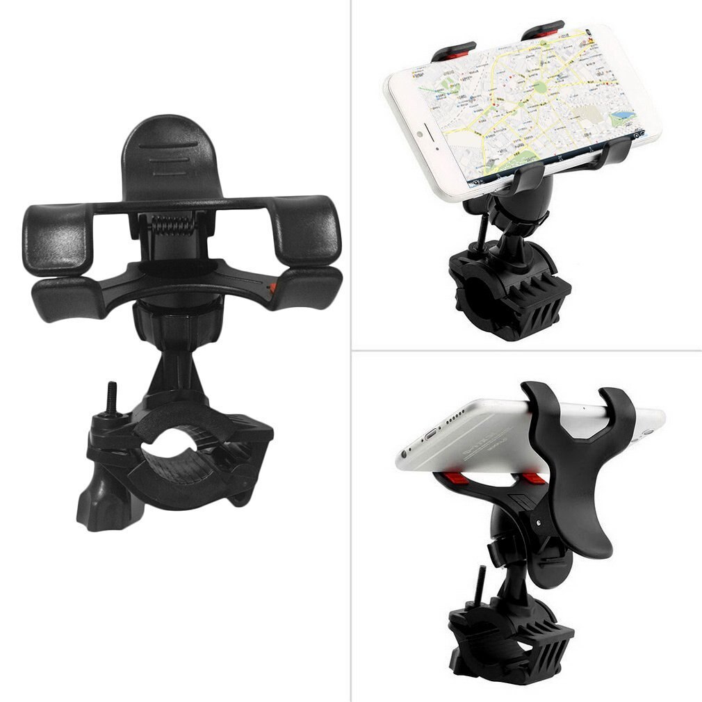 Verstelbare Universele Motorfiets Fiets Mtb Fiets Stuur Mount Houder Voor Cellphone Voor Iphone Gps Ondersteuning 360 Graden