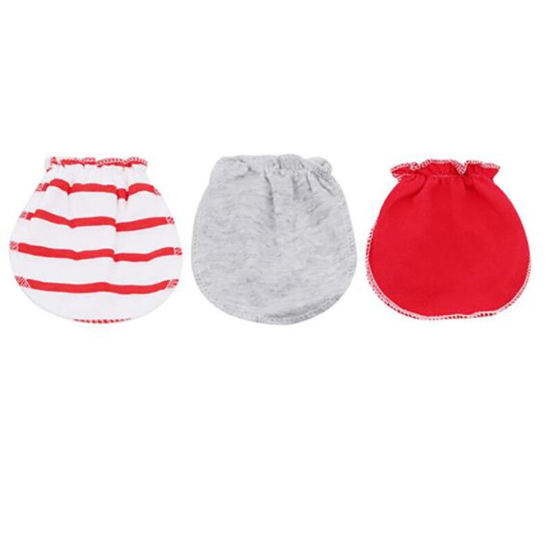 3 pçs/set Luvas Luvas Bebê Super Macio Newborn Boy Girl Segurança Raspe Mittens Tamanho 0-6 Meses Do Bebê Acessórios