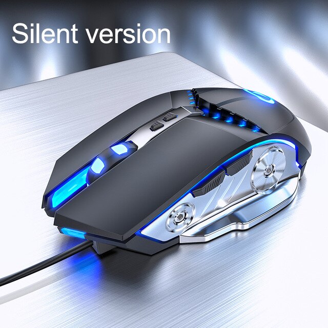 Wired Gaming Mouse 6 Button 3200DPI LED Optical USB Computer Mouse Game Mice Silent Mouse Mause For PC laptop Gamer: G3pro Black