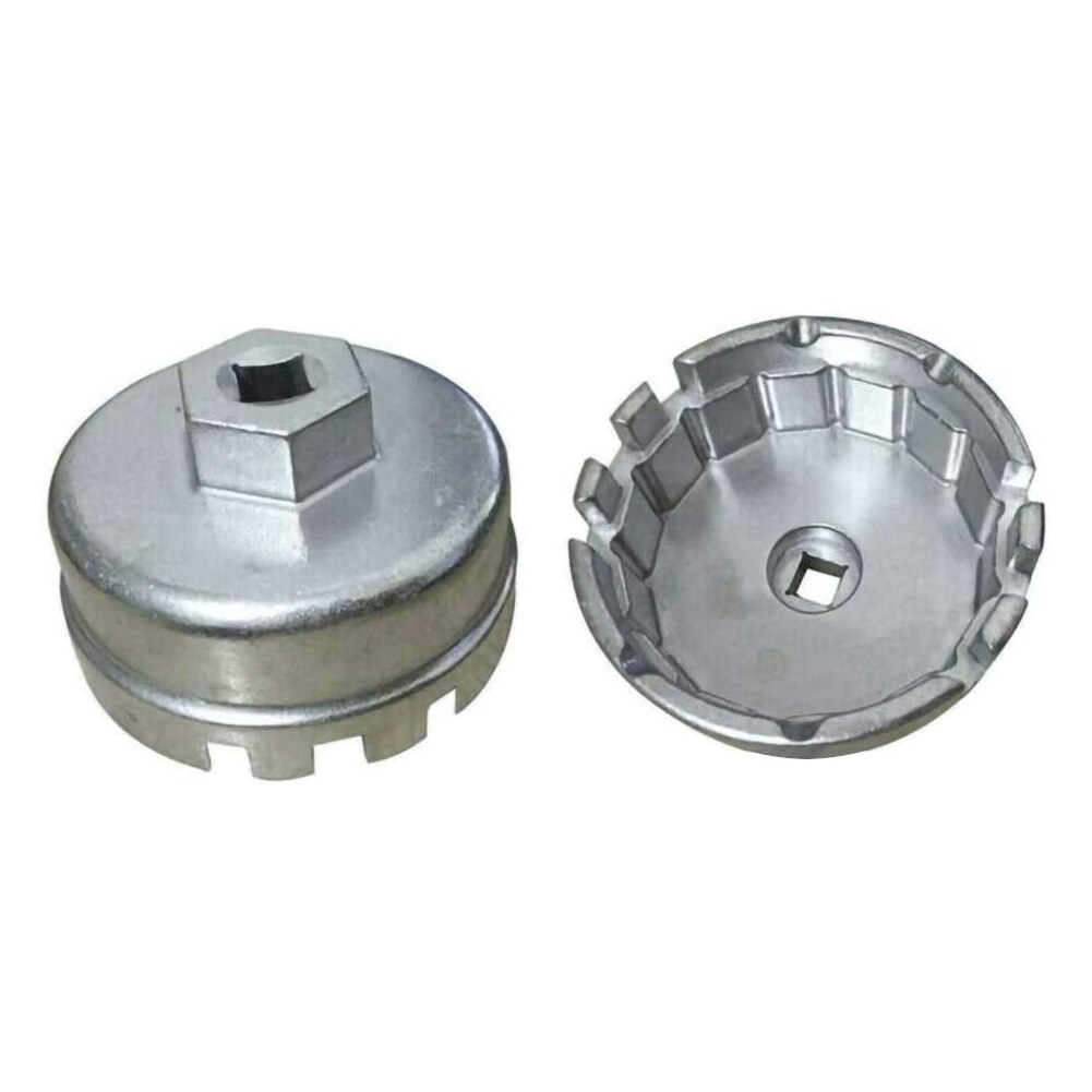 Strumento di rimozione della chiave del cappellaio della chiave del filtro dell&#39;olio del cappuccio dell&#39;automobile di alluminio 65 mm 14 flauti stile della cartuccia per Toyota Lexus Camry RAV4
