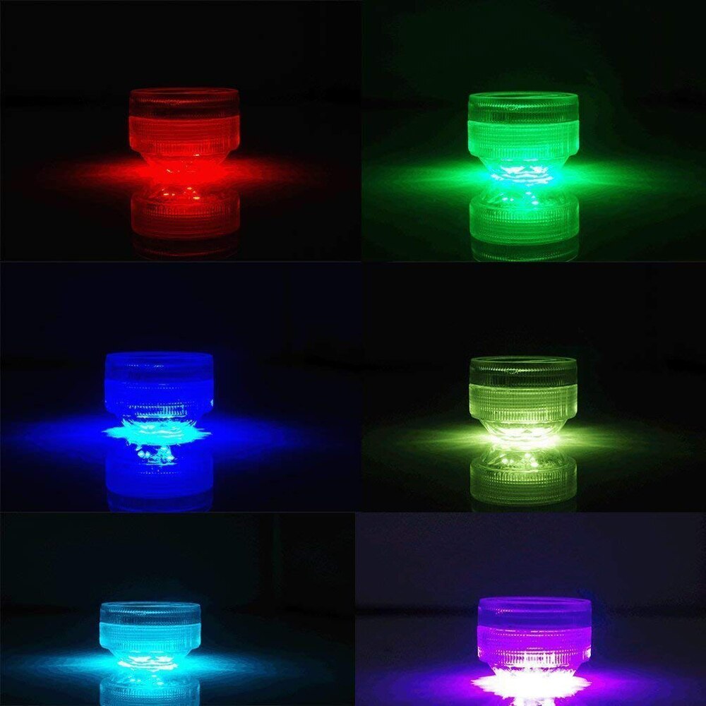 1Pc Onderwater Twist Rgb Led Submersible Floralytes Afstandsbediening Waterdicht Kaars Thee Lights Wedding Xmas Party Lampen