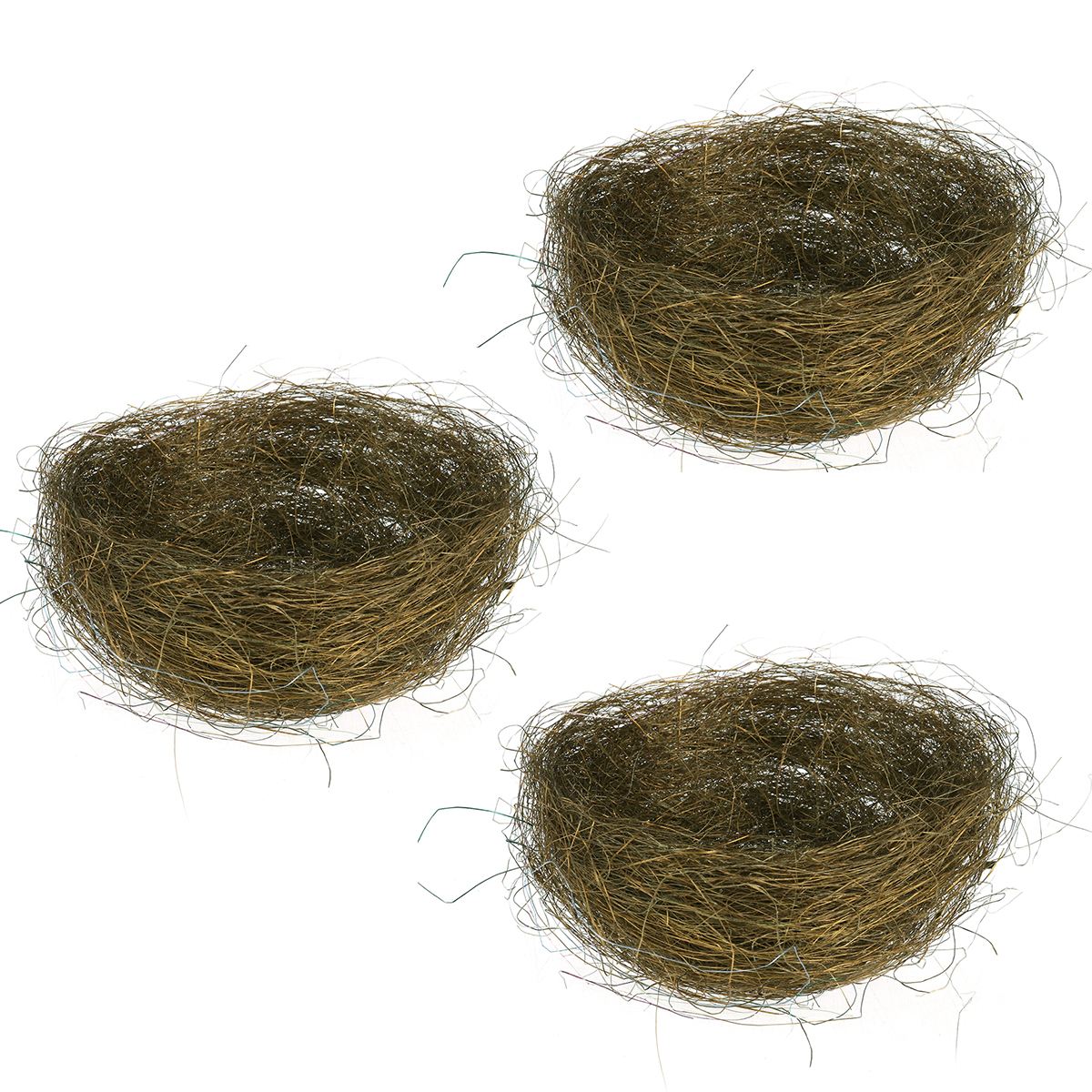 3Pcs Kunstmatige Nest Pasen Mini Gekleurde Draad Vogelnesten Voor Snoepjes Eieren (Willekeurige Kleur)