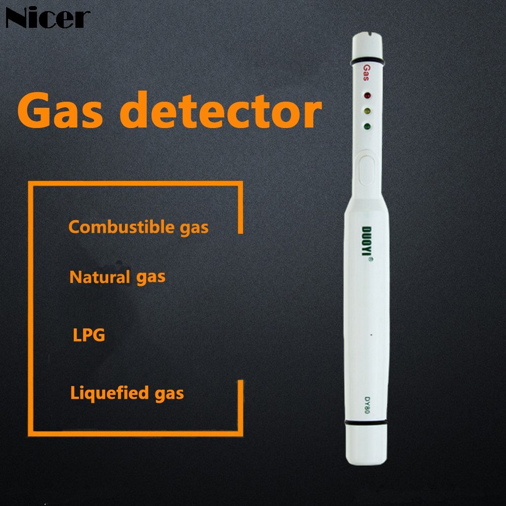 Bærbar gaslækagedetektor brændbar lpg naturgasdetektor alarm lyd led display butan propan metangas analysator